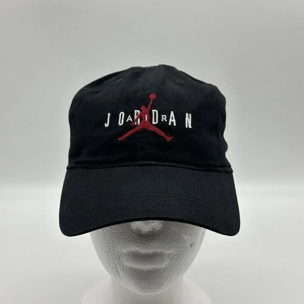 Air Jordan Hat Cap Adjustable Black Red Jumpman Basketball Casual Boys Youth
